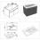 Grey 600mm Bathroom Vanity Unit with White Thick Basin Matt 2 Doors 5