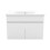 White 600mm Bathroom Vanity Unit with White Basin Matt 2 Doors 1