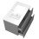 Grey 800mm Bathroom Vanity Unit with White Thick Basin Matt Wall Hung 2