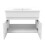 White 600mm Bathroom Vanity Unit with White Basin Matt 2 Doors 4