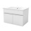 White 600mm Bathroom Vanity Unit with White Basin Matt 2 Doors 2