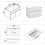White 600mm Bathroom Vanity Unit with White Basin Matt 2 Doors 5
