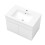 White 600mm Bathroom Vanity Unit with White Basin Matt 2 Doors 3