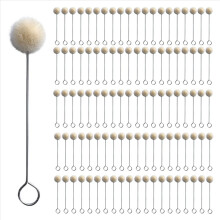 400Pcs Leather Carving Dyed Wool Ball Brush Handmade Leather Care Alcohol Dye Oily Dye Daubing Tool