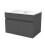 Grey 600mm Bathroom Vanity Unit with White Basin Matt 2 Doors 1