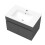 Grey 600mm Bathroom Vanity Unit with White Basin Matt 2 Doors 2