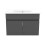 Grey 600mm Bathroom Vanity Unit with White Basin Matt 2 Doors 3