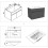 Grey 600mm Bathroom Vanity Unit with White Basin Matt 2 Doors 5