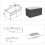 Grey 800mm Bathroom Vanity Unit with White Thick Basin Matt 2 Doors 5
