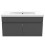 Grey 800mm Bathroom Vanity Unit with White Thick Basin Matt 2 Doors 2