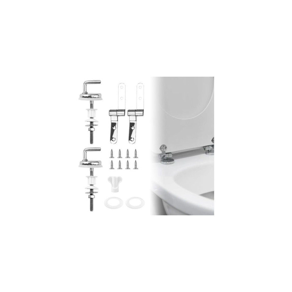 2Pcs Toilet Seat Fixing Kit Toilet Seat Hinge Fastener, Toilet Seat Fixing Hinges, Toilet Seat Hinge With Screws Fits Most Toilets 6974139610536