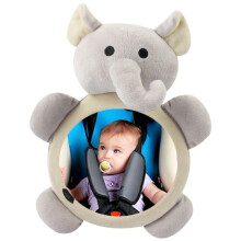 Adjustable Headrest Mirror for Safe Baby Monitoring, White Noise Choices for Soothing and Cognitive Development During Car Rides