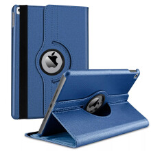 Case For iPad Air 13Inch M3/M2 (2025/2024), 360 Rotating Slim PU Leather Stand Cover With Auto Wake Sleep Blue