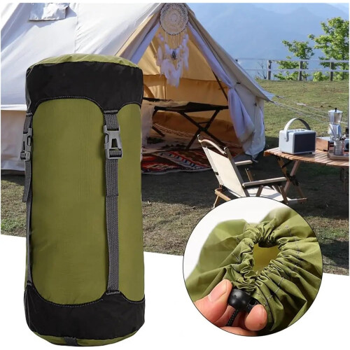 Sleeping Bag Compression Waterproof Nylon Duvet Storage Sack Adjustable Buckle Black Size Small 1