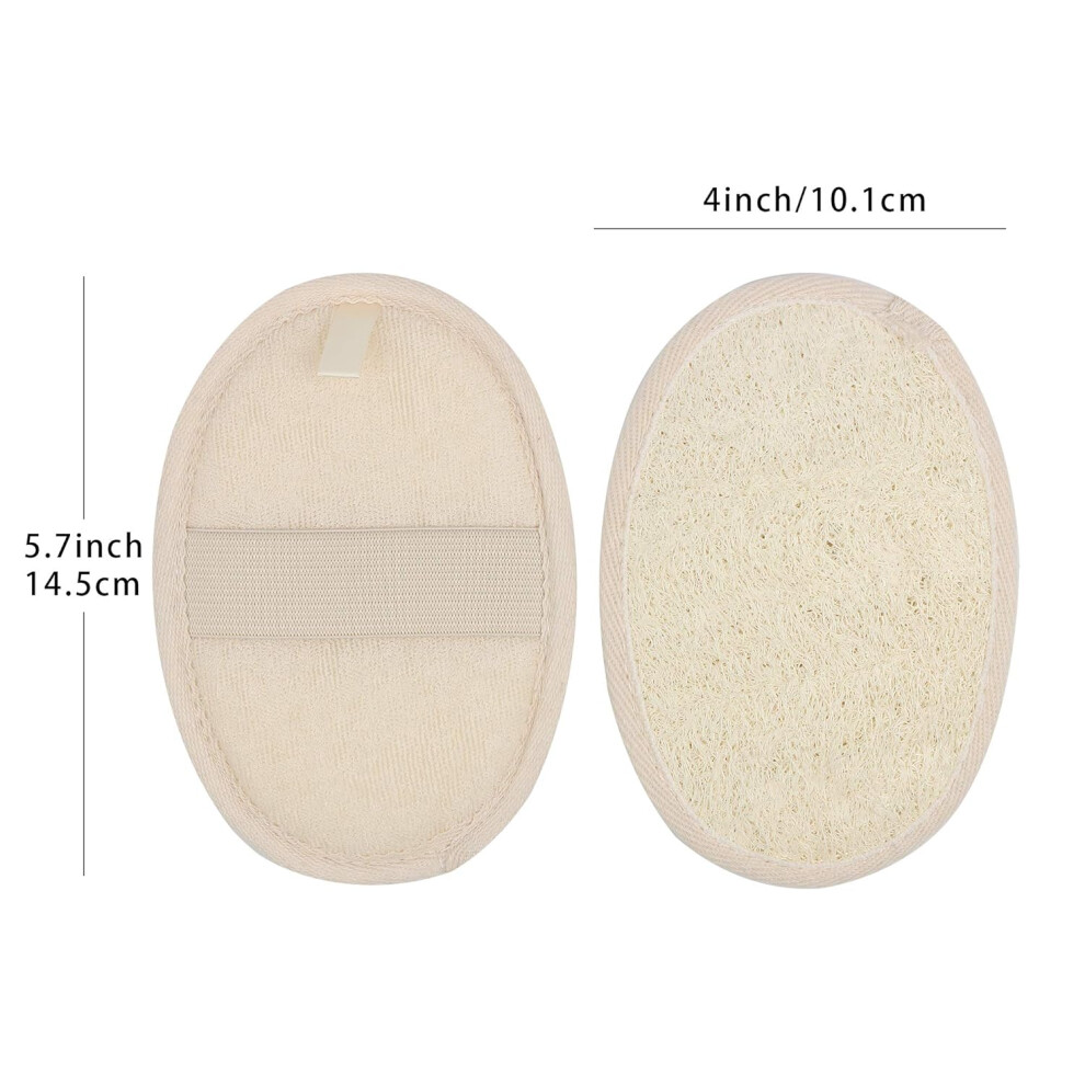 Organic Body Shower Loofahs Sponge Cleansing Pads, Natural Loofah For Facial Exfoliation, Gentle On Sensitive Skin, 10 Packs, Eco-friendly,
