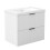 White 600mm Bathroom Vanity Unit with White Thick Basin Matt Wall Hung 1