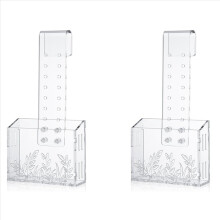 2X Aquarium Planter - Hanging Aquarium Plant Holder Acrylic Aquatic Plant Cups Fish Tank Plant Holder B