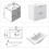 White 600mm Bathroom Vanity Unit with White Thick Basin Matt Wall Hung 4