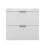 White 600mm Bathroom Vanity Unit with White Thick Basin Matt Wall Hung 3
