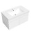 White 800mm Bathroom Vanity Unit with White Thick Basin Matt 2 Doors 4