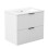 White 600mm Bathroom Vanity Unit with White Basin Matt Wall Hung 1