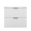 White 600mm Bathroom Vanity Unit with White Basin Matt Wall Hung 3