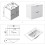 White 600mm Bathroom Vanity Unit with White Basin Matt Wall Hung 4