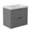 Grey 600mm Bathroom Vanity Unit with White Basin Matt Wall Hung 1