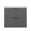 Grey 600mm Bathroom Vanity Unit with White Thick Basin Matt Wall Hung 3