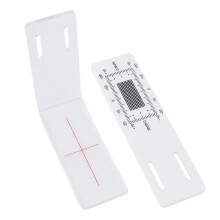 Corner Crack Monitor ABSAcrylic Crack Gauge With Crosshair 1 Mm Scale For Wall Crack Monitoring Mounting Post