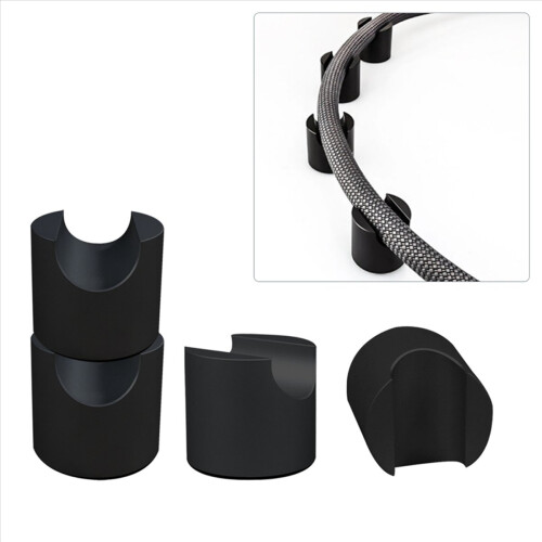8pcs HIFI Cable Stand Booster Holder Support Frame Anti-Shock Foot Multi-Function Speaker Cable Trailing Pad Black 2