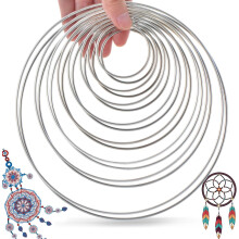 Creative Canvas, Silver Metal Hoop For Macrame Projects And Wall Hanging Crafts, Sturdy Metal With Smooth Surface Offers Versatility And Durability In