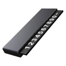 Scratch Resistant Temporary Car Parking Card with Privacy Slide Cover and Night Reflective Display