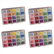 4X 20 Colors Watercolor Painting Set, Metallic Watercolor Paint Set, Glitter Watercolour Solid Paint Box,(1ML-A)