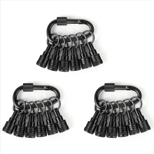 18PCS Bit Holders Keychain, 1/4 Inch Hex Shank Bit Holders, Quick-Change Design for Nut Driver, Screwdriver & Drill Bits