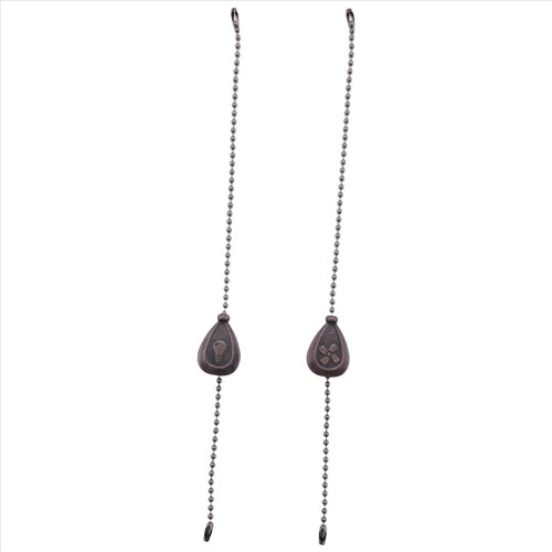 8Pcs Bronze Ceiling Fan Pull Chain Set, Decorative Fan Pull Chain Pendant Extension, Lighting & Fan Beaded Ball Fan Pull 2