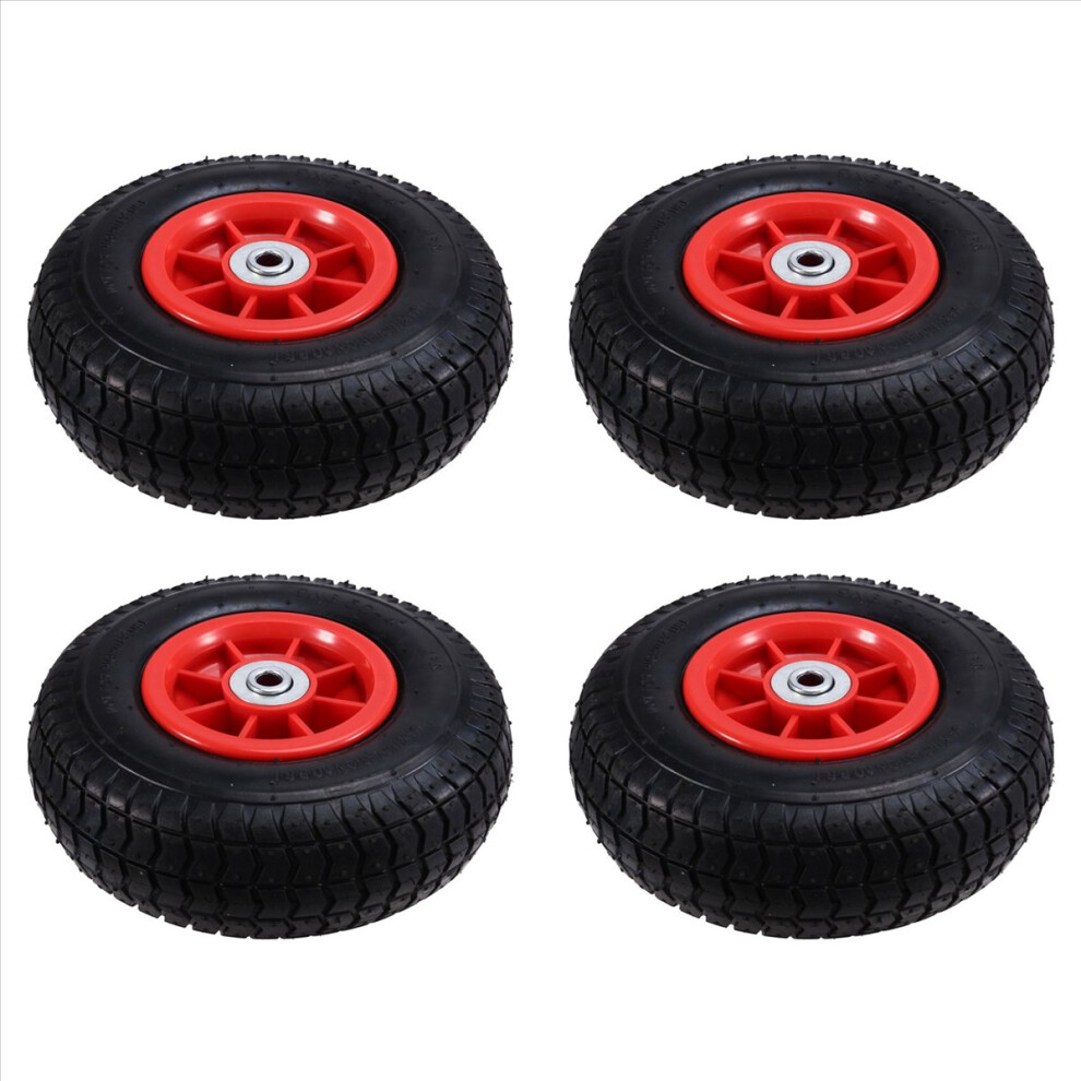 4X Children's Electric Car Inflatable Tires, Kid's Electric Tricycle Rubber Wheels Children's Car Tires 1.2Cm Hole 9Inch Black 4853239027395