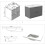 Grey 800mm Bathroom Vanity Unit with White Resin Basin Matt Wall Hung 4