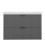 Grey 800mm Bathroom Vanity Unit with White Resin Basin Matt Wall Hung 3