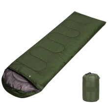 Camping Sleeping Bag Ultralight Portable Green With Sack For Hiking And Backpacking