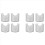 8pcs HIFI Cable Stand Booster Holder Support Frame Anti-Shock Foot Multi-Function Speaker Cable Trailing Pad Silver 1