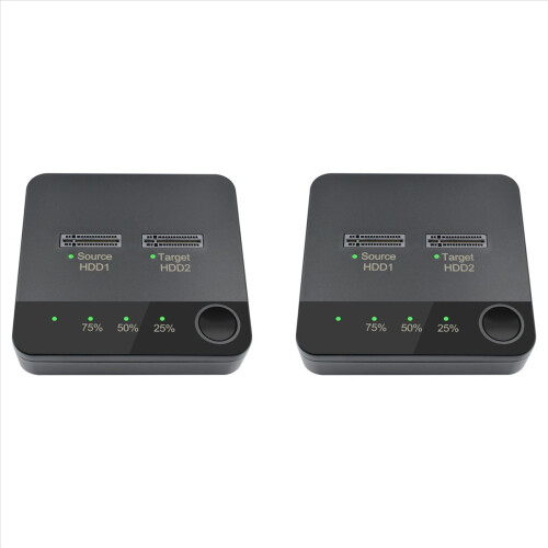 2X M.2 Duplicator M.2 Dual Bay SSD Enclosure External Hard Disk Docking Station with Clone for M2 HDD SSD