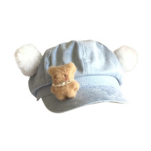 Béret en peluche étoile et ours pour adultes, chapeau-T3