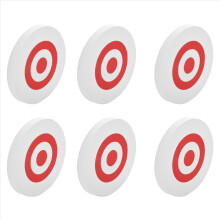 6pcs 25 X 3Cm Archery Eva Foam Target Self Healing Bow Moving Hunting Practice White+Red