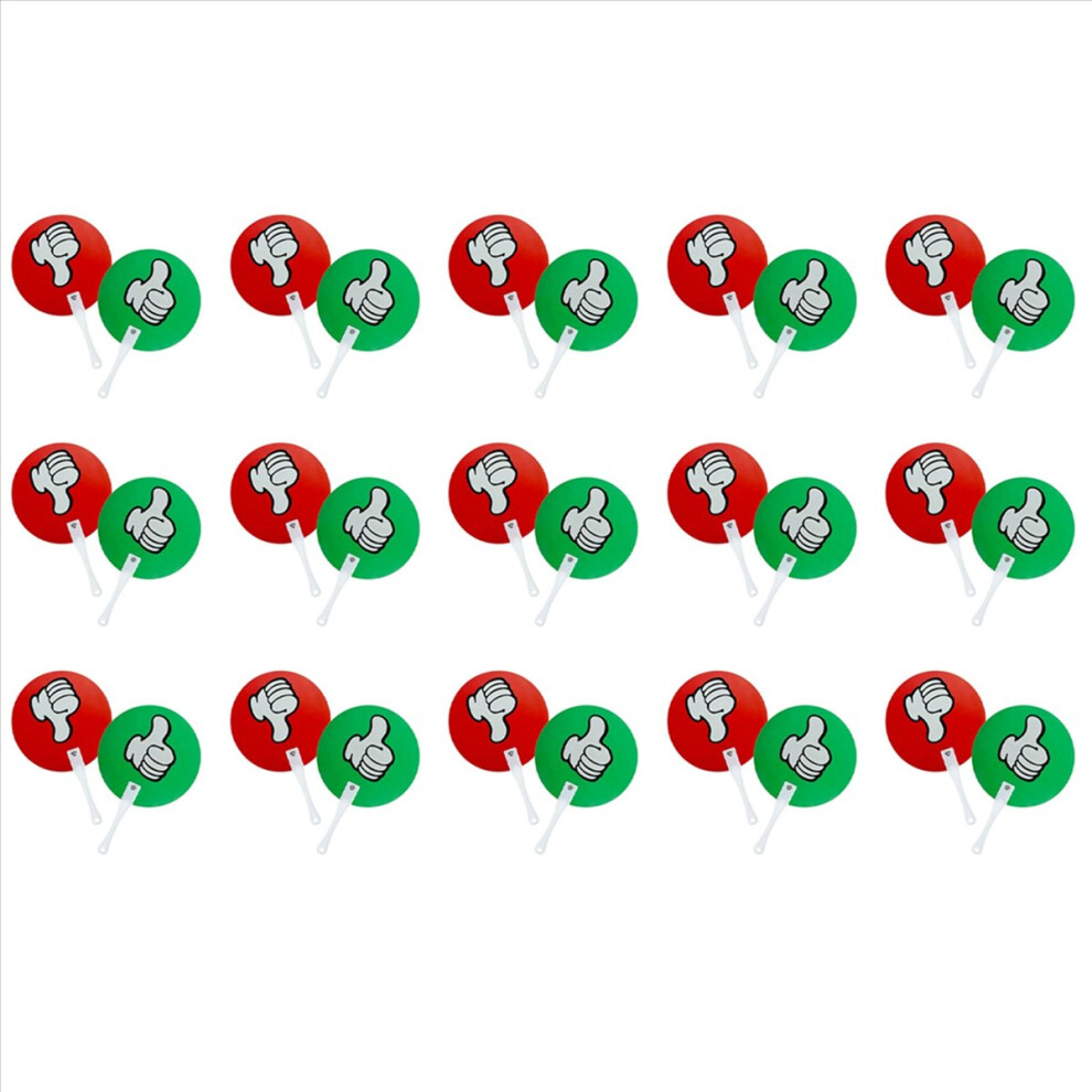 30 Pack Thumb Thumbs Down Classroom Voting Paddles Small Group Classroom Supplies Teacher Supplies, Yes Or No 4853239023007