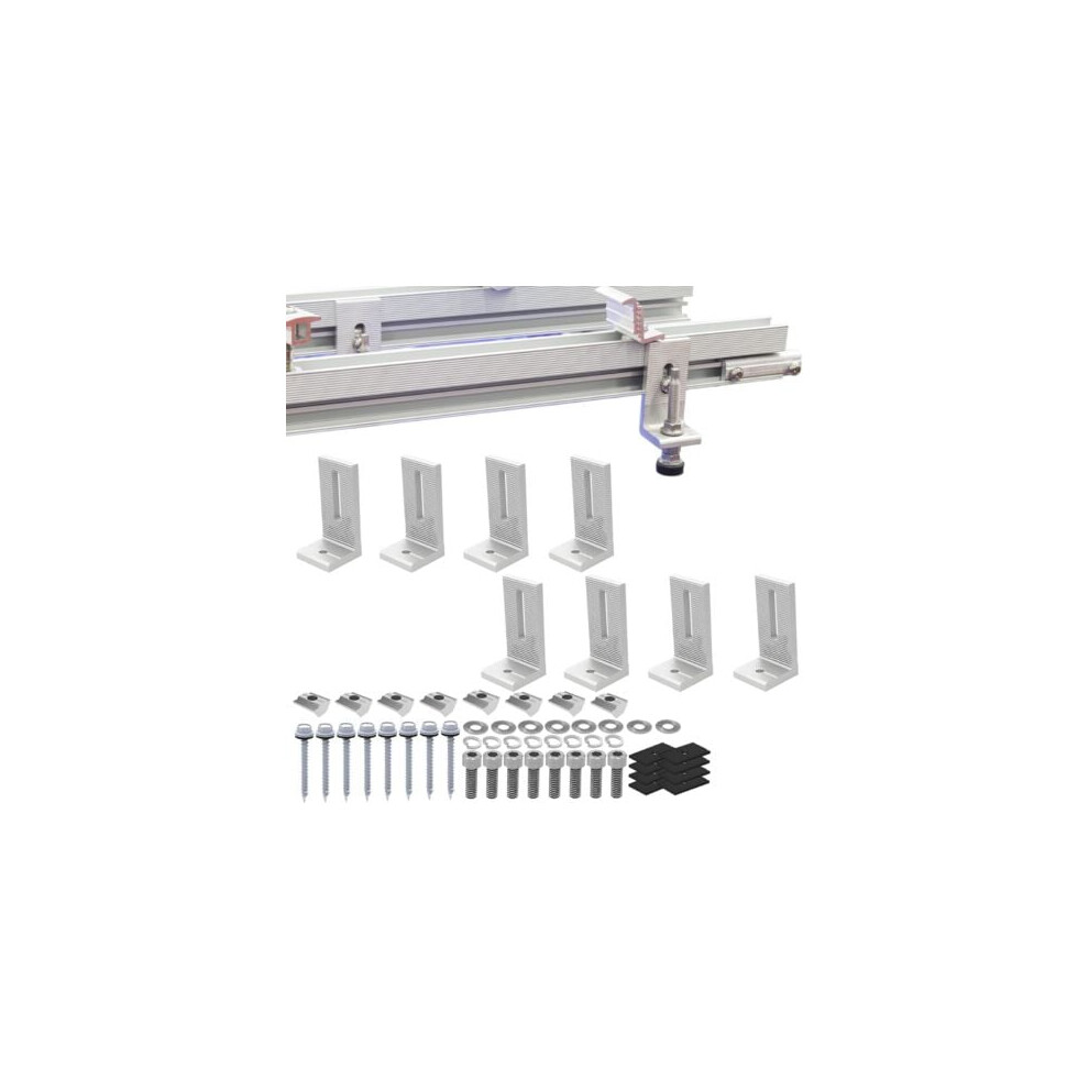 Color Steel Tile Roof Photovoltaic Mounting Bracket L-Shaped Foot 8Pcs Aluminum Alloy Solar Panel Bracket 6974139609387