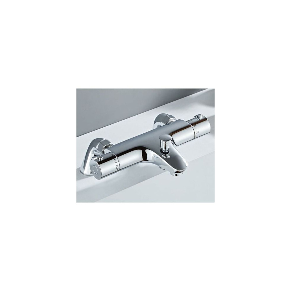 Thermostatic Bath Mixer Tap, Thermostatic Bath Faucet, Shower Mixer Tap For Bathtub With Temperature Control, Brass, Chrome Finish, Bath Mounted 6974139609417