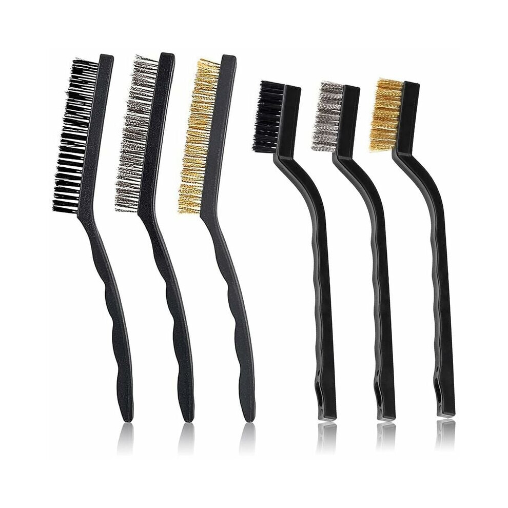 Professional Wire Brush Set, Tough Cleaner With Contoured Plastic Handle For Wide Application In Rust Removal And Detail Cleaning 9453559973928