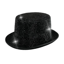 Chapeau unisexe noir, chapeau de mode de-Diamant noirBK