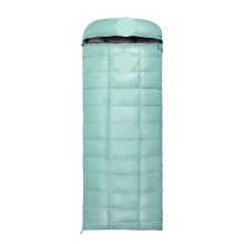 Sleeping Bag Envelope Down UltraLight Goose Down PlusSize Green 800g For Adult Winter Warm Travel Camping